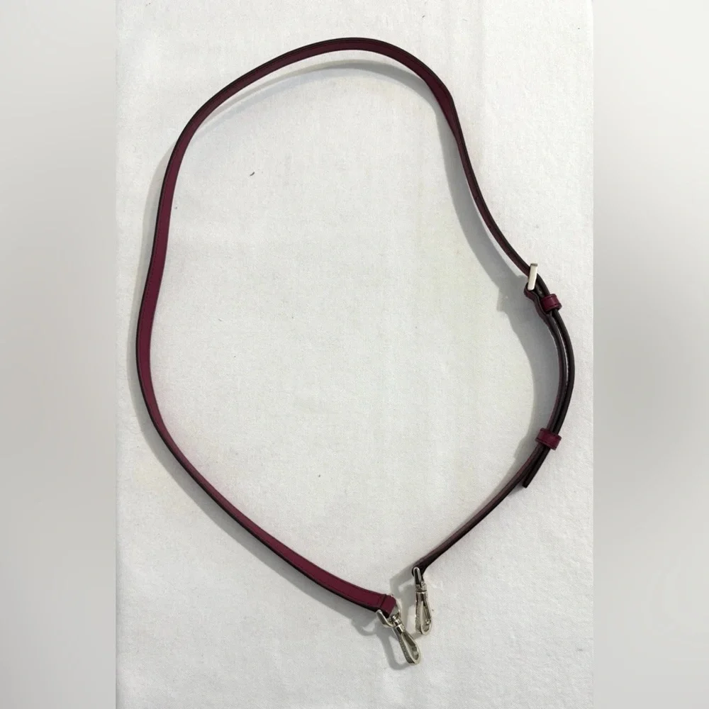 Kate Spade Patrice Satchel Crossbody Bag Deep Red Cranberry Leather - Picture 8 of 16